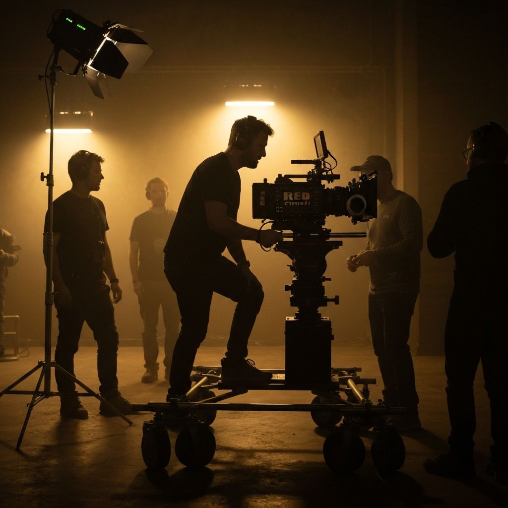 Professional Hollywood film crew